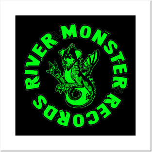 River Monster Records Green Logo Posters and Art